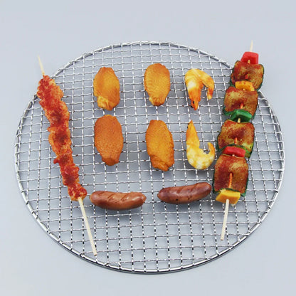 34 Sizes 10-60cm Diameter Round 304 Stainless Steel BBQ Grills Net Meshes Korean Barbecue Non-stick Wire Net bbq Grill Mesh Rack