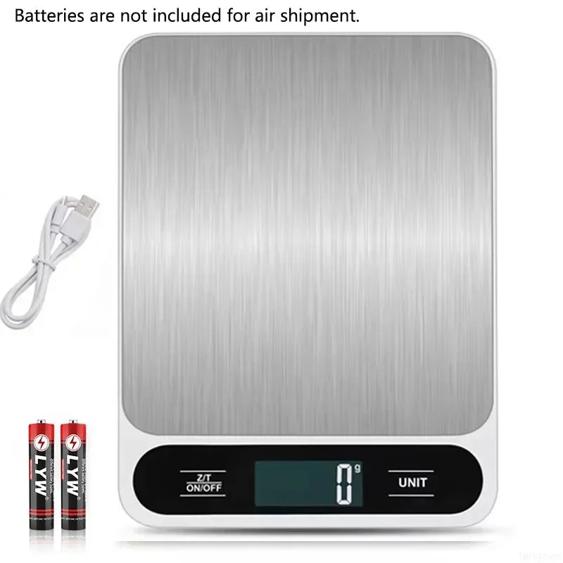 Digital Kitchen Scale 10Kg/1g Weight Scale Usb Food Coffee Scales Smart Electronic Waterproof Digital Scale For Baking and Cook