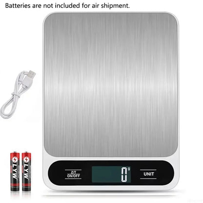 Digital Kitchen Scale 10Kg/1g Weight Scale Usb Food Coffee Scales Smart Electronic Waterproof Digital Scale For Baking and Cook