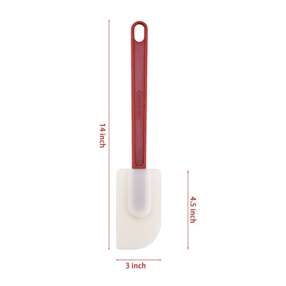 LMETJMA Heat Resistant Rubber Spatula Nonstick Silicone Spatula Scrapers Commercial High Temp Kitchen Baking Spatula JT491