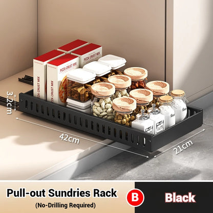 Pots and Pans Organizer Under Cabinet,Sliding Pot Lid Holder and Pan Rack Kitchen,Pull out Pot and Pan Organizer,Dishes Storage