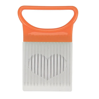Kitchenley Onion Slicer with Stainless Steel Safety Holder – Tear-Free Vegetable Chopper for Onions, Potatoes & Tomatoes