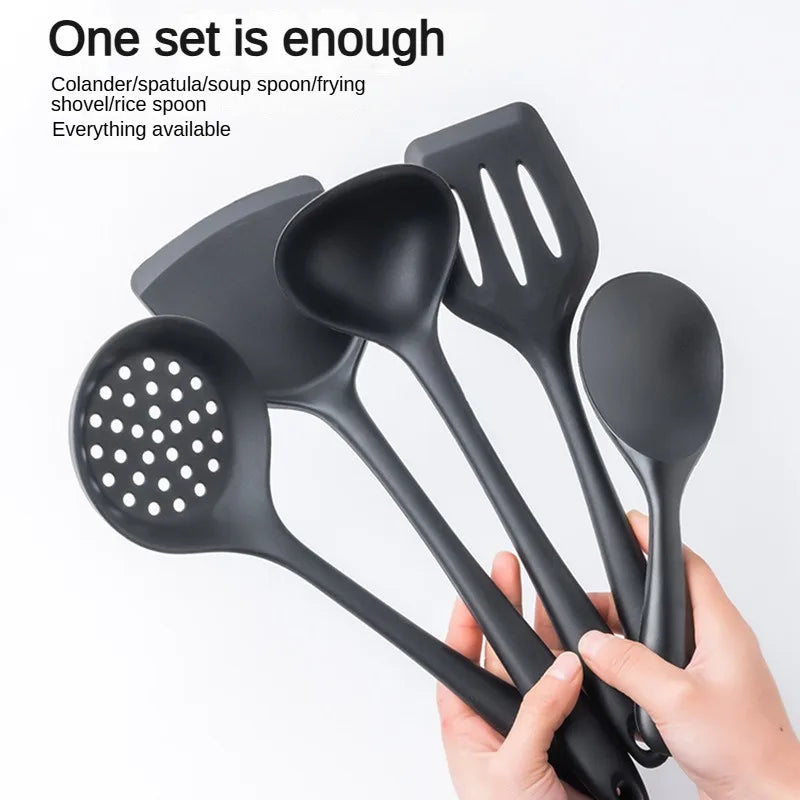 1/5psc kitchen Silicone5Non-Stick pan high temperature resistance spatula set spatula meal Spoon soup spoon set