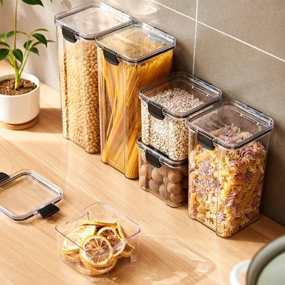 1PC Sealed Jar Airtight Container Grain Pasta Storage Box Plastic Moisture-proof Box Household Kitchen Organizer Seasoning Jars