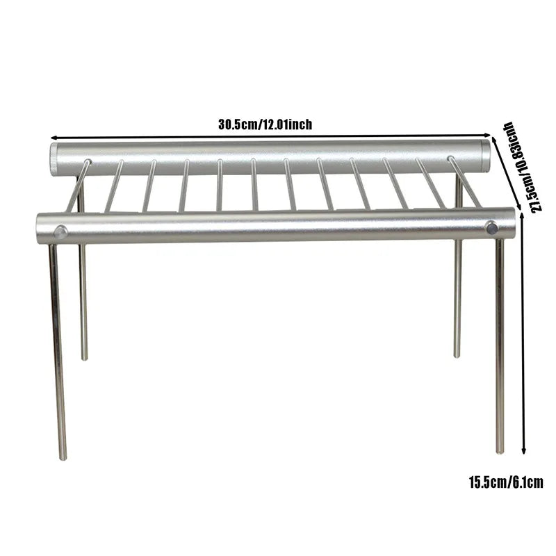 Folding Portable Stainless Steel Mini BBQ Grill – Pocket Barbecue Grill for Home & Park Use