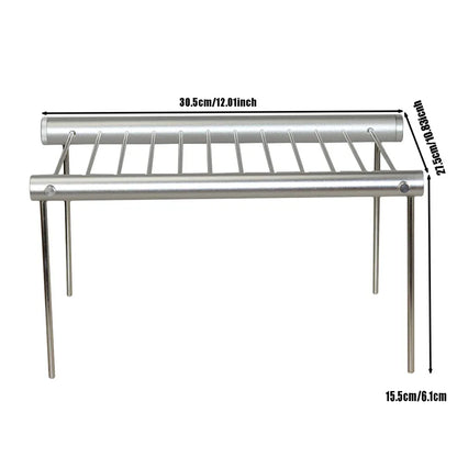 Folding Portable Stainless Steel Mini BBQ Grill – Pocket Barbecue Grill for Home & Park Use