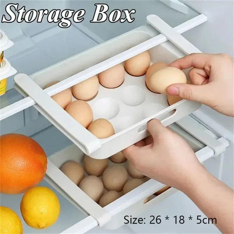 Reversible Refrigerator Door Egg Storage Box & Organizer Tray