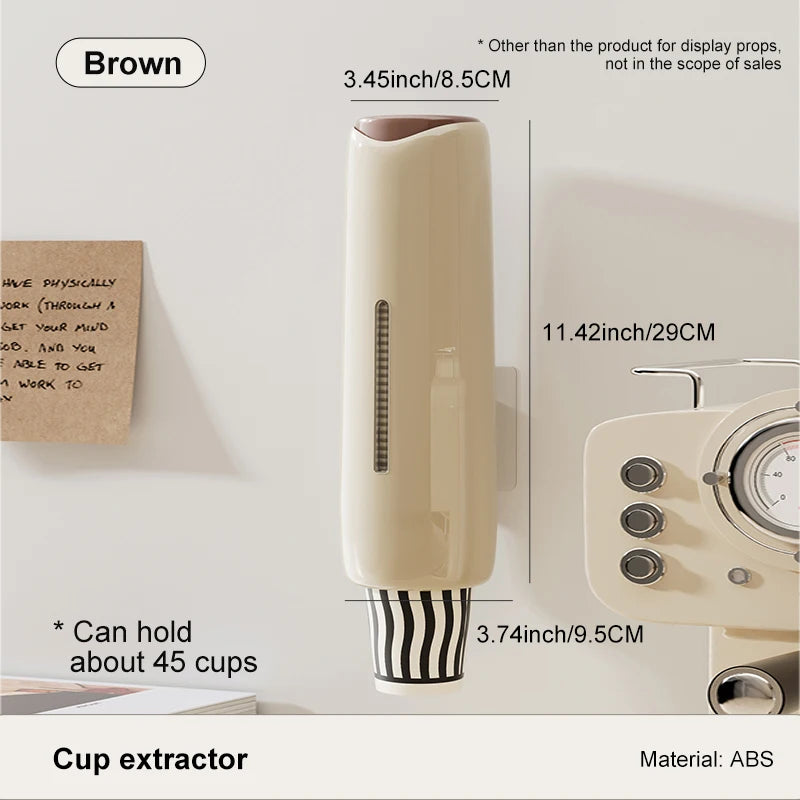 Home Perforation-Free Water Dispenser Cup Extractor,Living Room Kitchen Wall-mounted Bracket