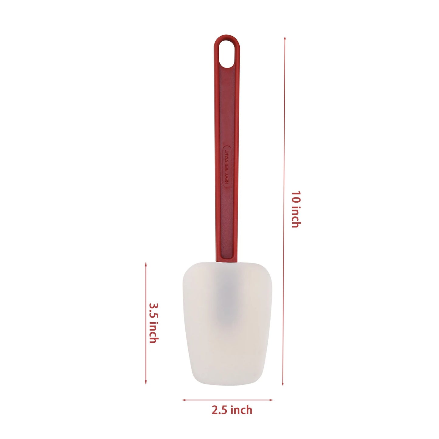 LMETJMA Heat Resistant Rubber Spatula Nonstick Silicone Spatula Scrapers Commercial High Temp Kitchen Baking Spatula JT491