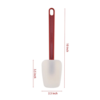 LMETJMA Heat Resistant Rubber Spatula Nonstick Silicone Spatula Scrapers Commercial High Temp Kitchen Baking Spatula JT491