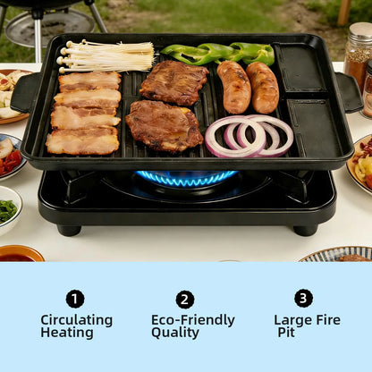 Korean BBQ Grill Meat Plate – Titanium-Coated Aluminum Barbecue Griddle - Kitchenley