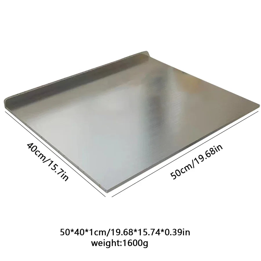L-shaped folding chopping board stainless steel double-sided chopping board kitchen household fruit cutting and kneading panel