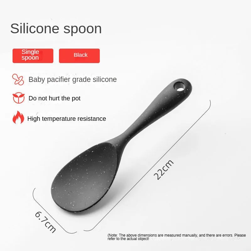 1/5psc kitchen Silicone5Non-Stick pan high temperature resistance spatula set spatula meal Spoon soup spoon set