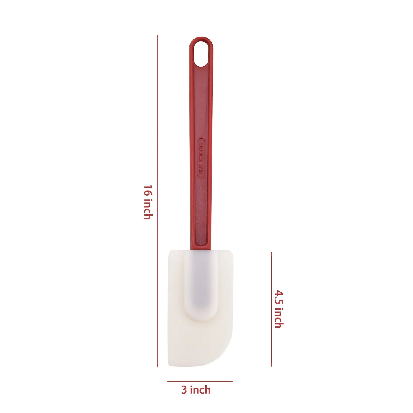 LMETJMA Heat Resistant Rubber Spatula Nonstick Silicone Spatula Scrapers Commercial High Temp Kitchen Baking Spatula JT491