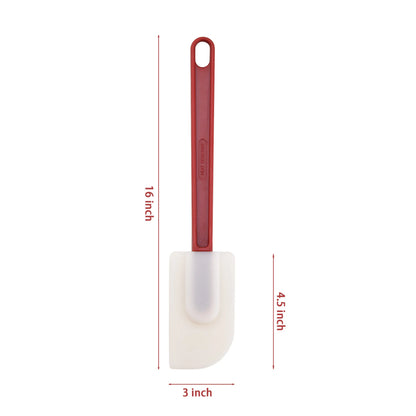 LMETJMA Heat Resistant Rubber Spatula Nonstick Silicone Spatula Scrapers Commercial High Temp Kitchen Baking Spatula JT491