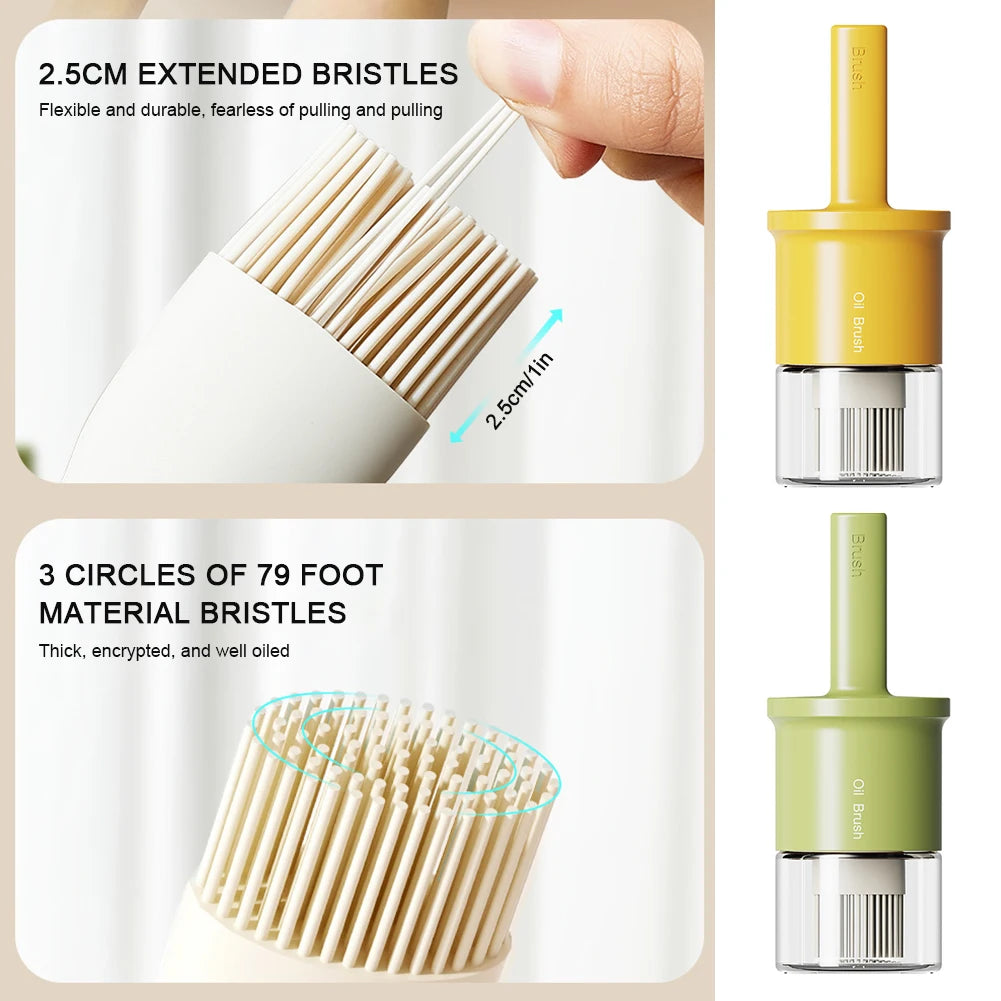 2-in-1 Oil Dispenser Bottle with Brush – Heat-Resistant Olive Oil, Sauce & Vinegar Bottle for BBQ & Baking