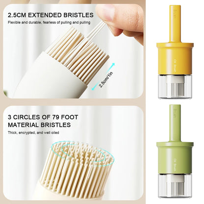 2-in-1 Oil Dispenser Bottle with Brush – Heat-Resistant Olive Oil, Sauce & Vinegar Bottle for BBQ & Baking