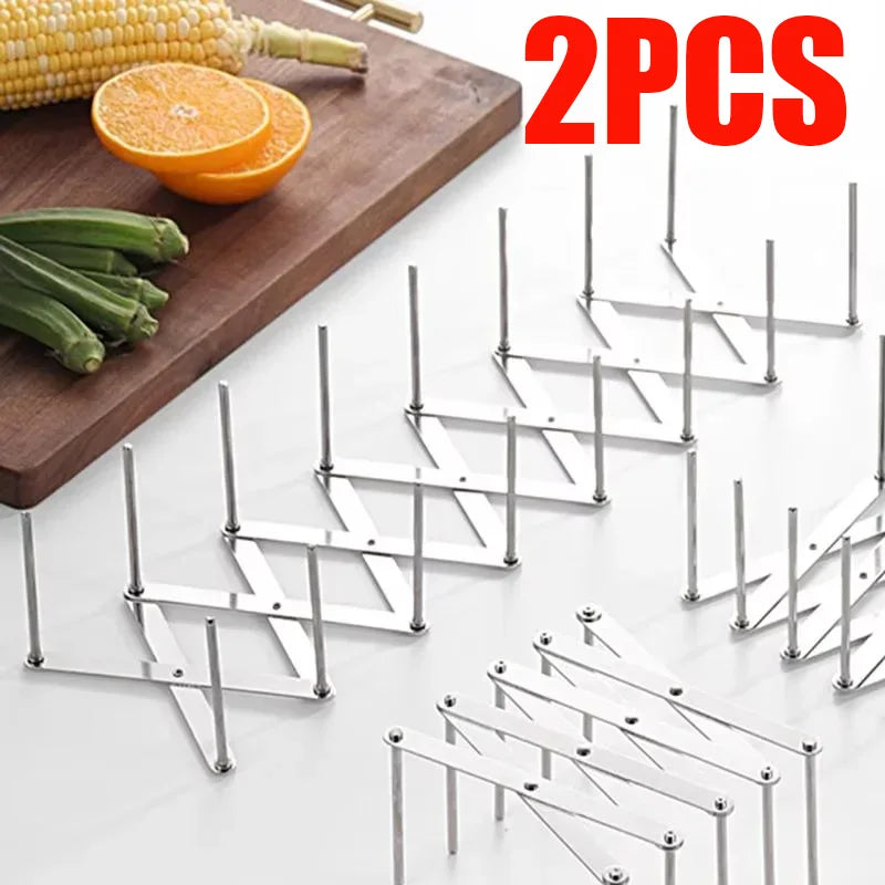 Retractable Stainless Steel Pot Lid Holder & Plate Dish Rack – Space-Saving Heavy-Duty Kitchen Organizer