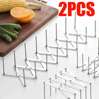 Retractable Stainless Steel Pot Lid Holder & Plate Dish Rack – Space-Saving Heavy-Duty Kitchen Organizer