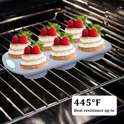 Silicone Fluted Cake Pans Non-Stick Kitchen Oven Baking Pans Easy Release Oven Cake Molds with Muffin Pan Donut Pan Loaf Pan