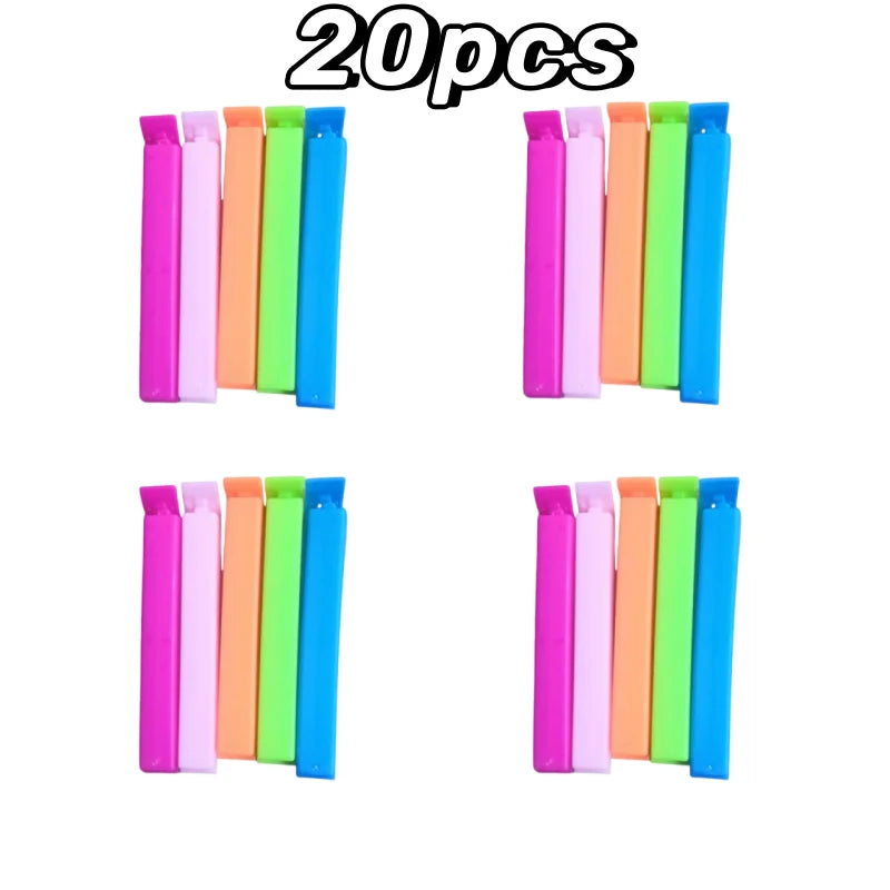 5-30pcs Colorful Sealing Clips Moisture-Proof Fresh-Keeping Snack Bag Sealer Clamp for Plastic Bags Reusable Kitchen Accessory