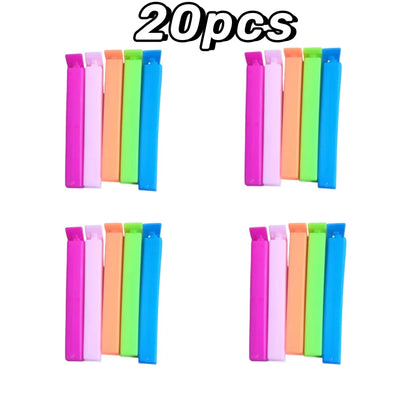 5-30pcs Colorful Sealing Clips Moisture-Proof Fresh-Keeping Snack Bag Sealer Clamp for Plastic Bags Reusable Kitchen Accessory