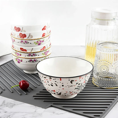 Silicone Draining Pad Drying Mat Pots Dish Drain Mat For Kitchen Tableware Non-slip Mats Anti-scald Coaster Kitchen Utensils
