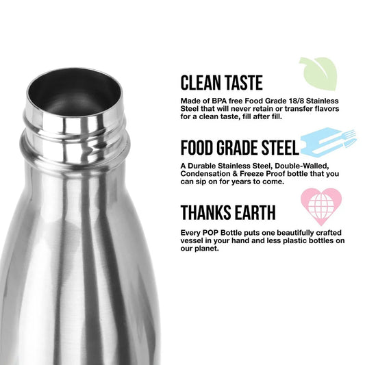 500ml Stainless Steel Water Bottle Cola Water Beer Thermos Double-Wall Insulated Vacuum Flask BPA Free Thermos for Sport Bottles