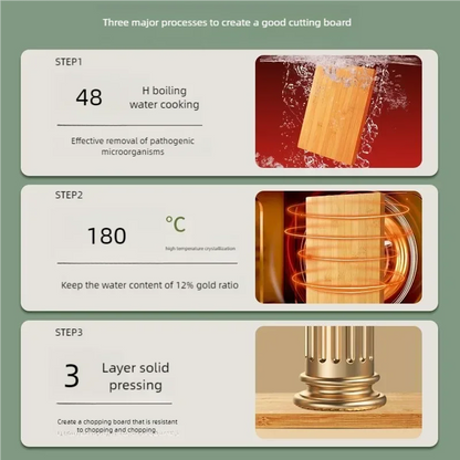Kitchen bamboo cutting board knife board  rectangular cutting board thickened solid wood chopping board wood fruit cutting board