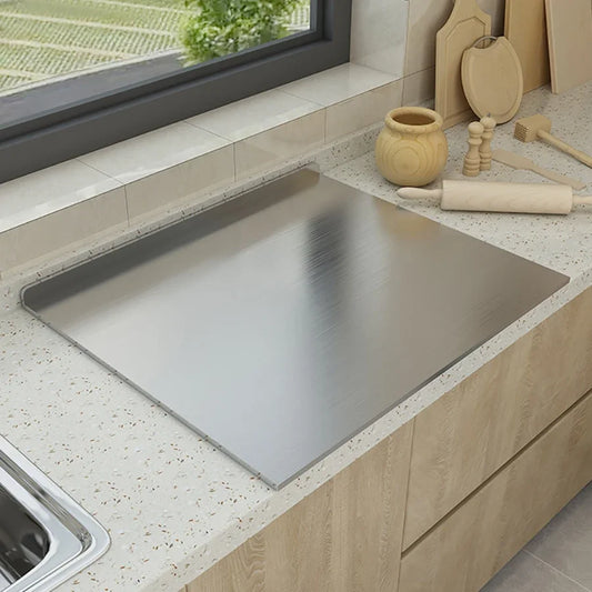 L-shaped folding chopping board stainless steel double-sided chopping board kitchen household fruit cutting and kneading panel