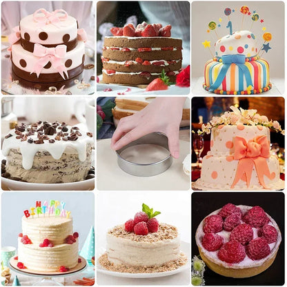 5PCs round stainless steel biscuit mold dumpling skin cutting mold DIY biscuit pastry cake baking tools kitchen baking gadget