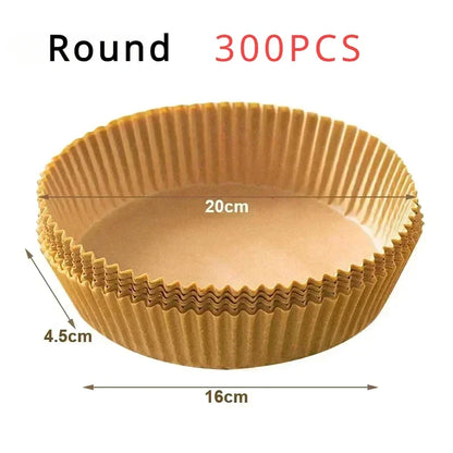 Air Fryer Disposable Paper Parchment Wood Pulp Steamer Cheesecake Air Fryer Accessories Baking Paper for Air Fryer