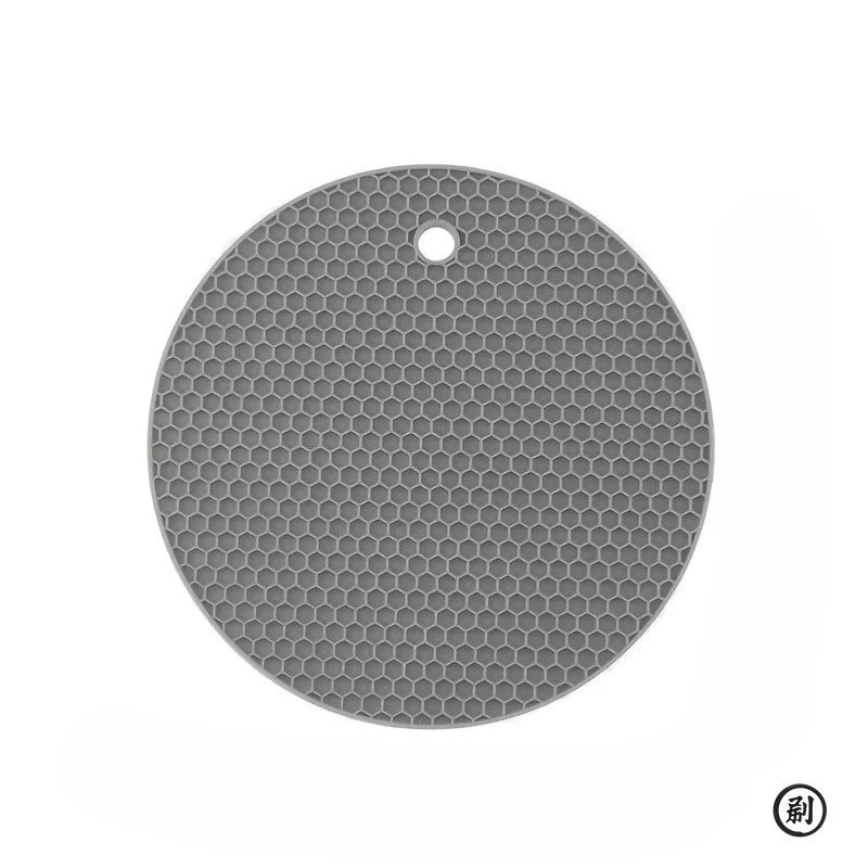 1PC Silicone Anti Scalding Mat Pot Rack Household Kitchen Countertop Protection Heat-resistant Anti Slip Circular Silicone Mat