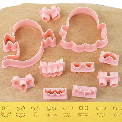 10-Piece Ghost Face Cookie Cutter Set