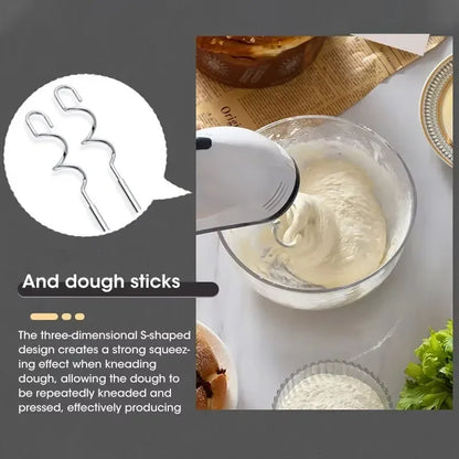 220V Handheld Electric Egg Beater, Household Automatic Mixer, Handheld Food Cake Bread Baking Dough Mixer, 7-speed Cream Blender