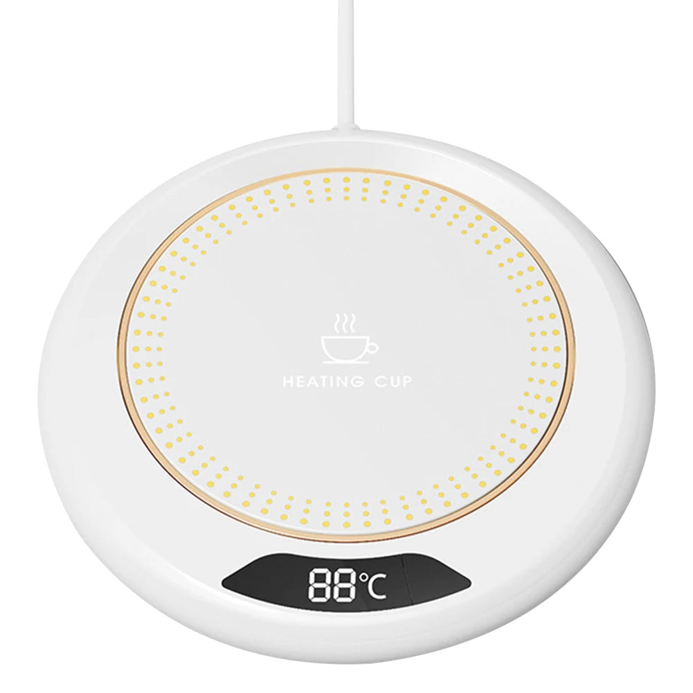 USB Cup Warmer Coffee Mug Heating Coaster 3 Temperature Setting Plate Milk Tea Water Heating Pad Cup Heater Thermostatic Hot