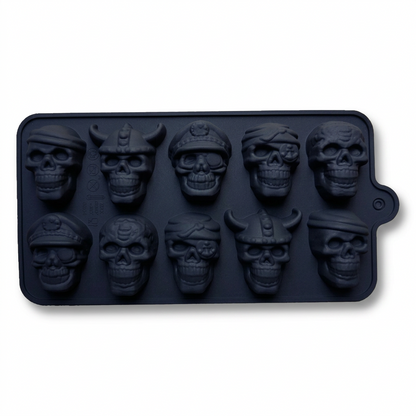 10-Grid Skull Silicone Ice Cube Mold