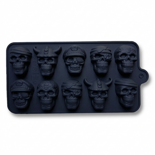 10-Grid Skull Silicone Ice Cube Mold