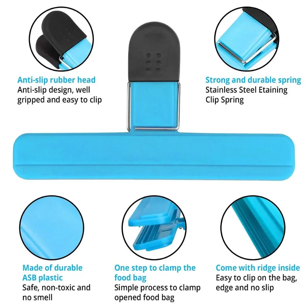 Multi functional food sealing clip, colorful strong sealing clip, snack bag preservation clip, kitchen moisture-proof sealing to