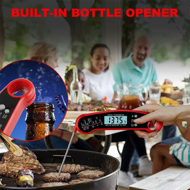 LMETJMA Digital Meat Thermometer Instant Read Meat Thermometer Digital with Probe Food Thermometer for Cooking Grilling JT-124