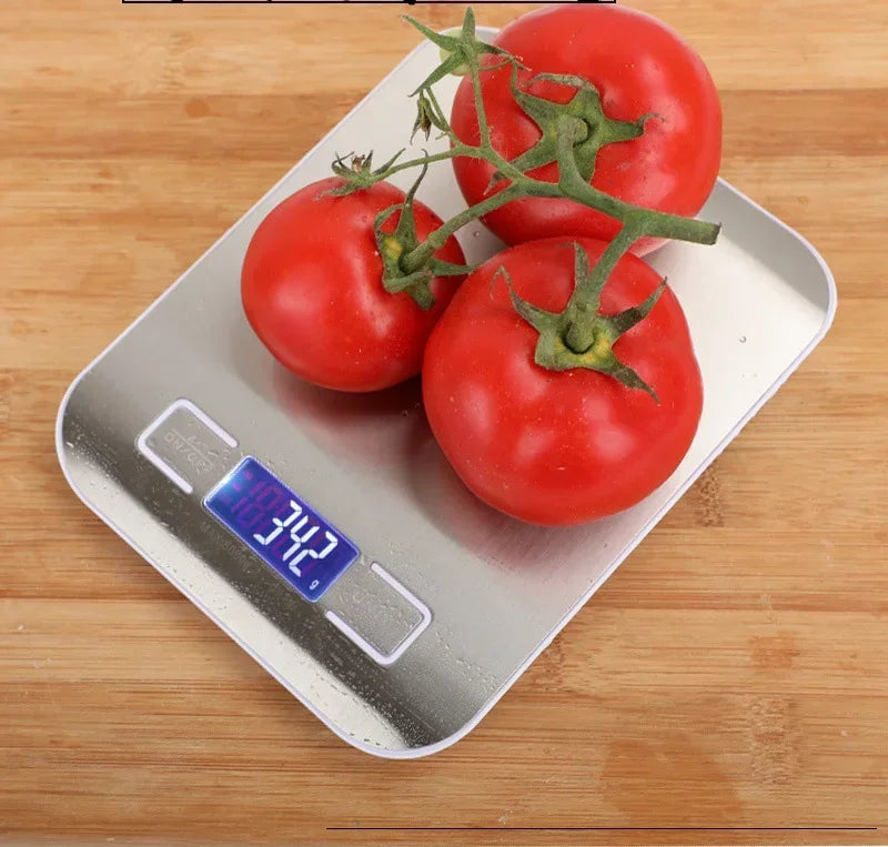 10kg/5kg LCD Electronic Scales OZ/ML/LB/G Kitchen Scale Stainless Steel Weighing Scale Food Diet Postal Balance Measuring Tool