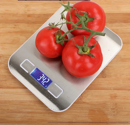 10kg/5kg LCD Electronic Scales OZ/ML/LB/G Kitchen Scale Stainless Steel Weighing Scale Food Diet Postal Balance Measuring Tool