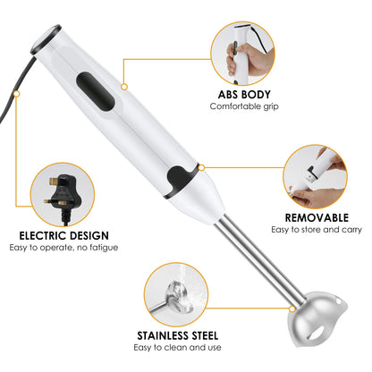 Immersion Blender Household Handheld Immersion Blender Multifunctional Electric Stick Blender for Soup Smoothie Sauce Juice
