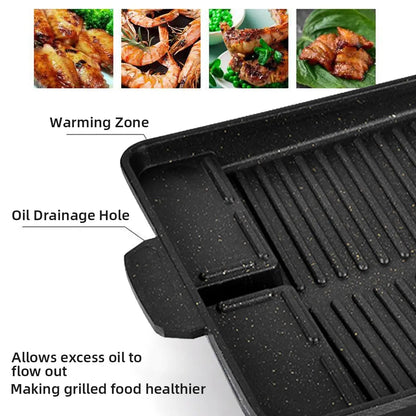 Korean BBQ Grill Meat Plate – Titanium-Coated Aluminum Barbecue Griddle - Kitchenley