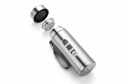 Stainless Steel Thermos Bottle with LED Temperature Display – 500ml & 1L - Kitchenley
