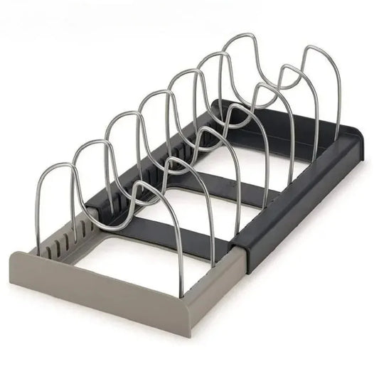 Expandable Stainless Steel Kitchen Cabinet Organizer – Adjustable Multi-Layer Storage Rack