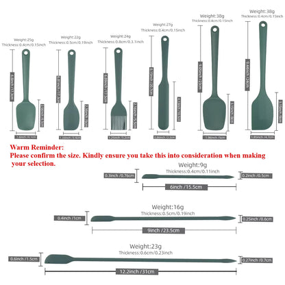 6/9 Pieces Silicone Bakeware Spatula Set Food Grade Non Stick Heat Resistant Spatulas Cooking Kitchen Essentials Baking Tools