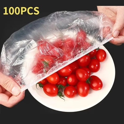 Reusable Disposable Food Cover Plastic Wrap Durable Elastic Food Lids for Bowls Elastic Plate Covers for Kitchen Food Saver Bag