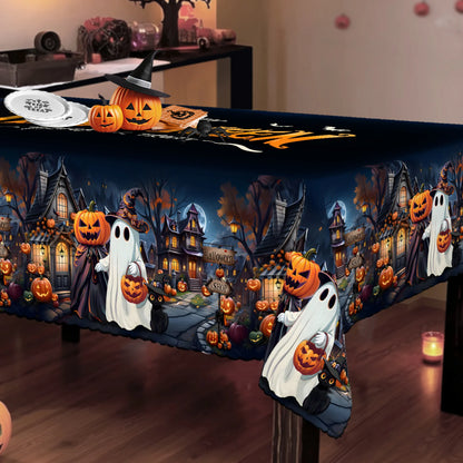 Halloween Print Polyester Tablecloth