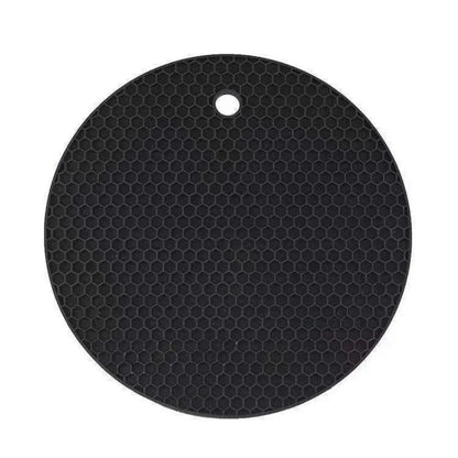 1PC Silicone Anti Scalding Mat Pot Rack Household Kitchen Countertop Protection Heat-resistant Anti Slip Circular Silicone Mat